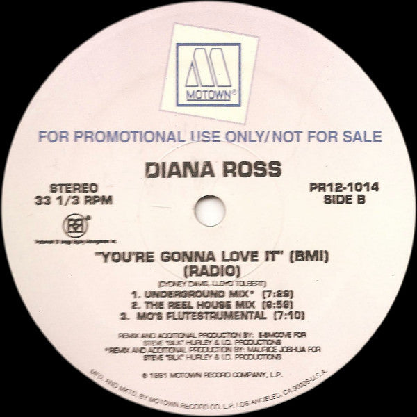 Diana Ross : You're Gonna Love It (Radio Mixes) (12", Promo)