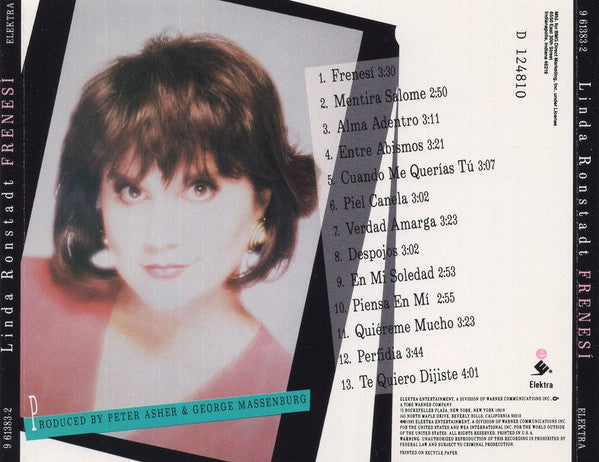 Linda Ronstadt : Frenesí (CD, Club, Spe)