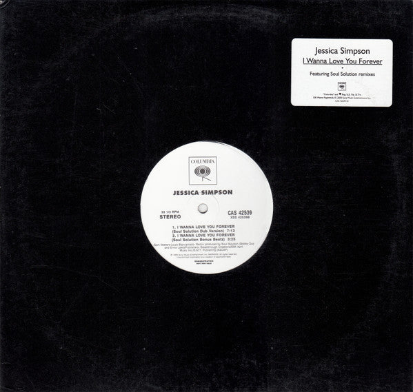 Jessica Simpson : I Wanna Love You Forever (12", Promo)