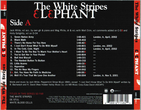 The White Stripes : Elephant (CD, Album, RP)