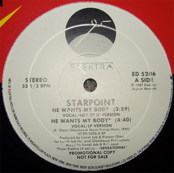 Starpoint : He Wants My Body (12", Pro)
