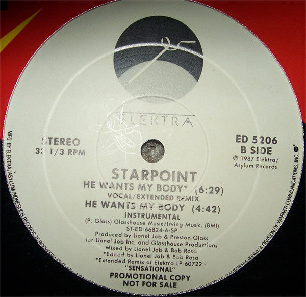 Starpoint : He Wants My Body (12", Pro)