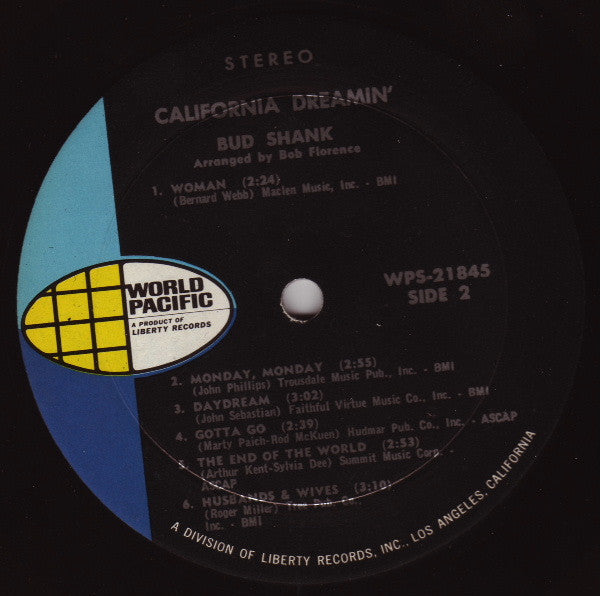 Bud Shank : California Dreamin' (LP, Album)