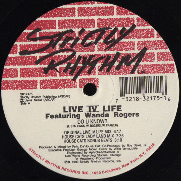 Live IV Life Featuring Wanda Rogers : Do U Know? (12")