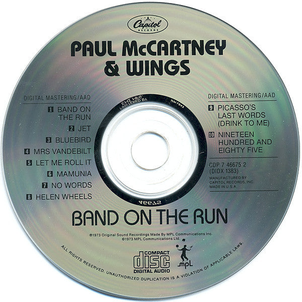 Wings (2) : Band On The Run (CD, Album, RE, RP)