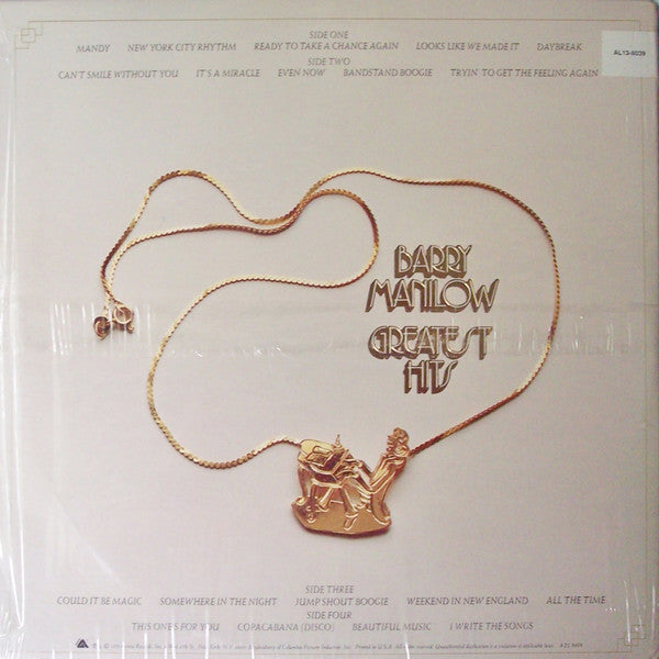 Barry Manilow : Greatest Hits (2xLP, Comp, Ter)