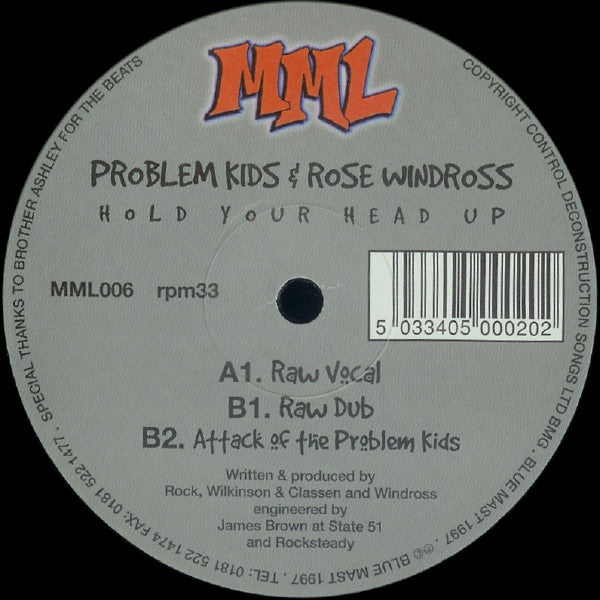 Problem Kids & Rose Windross : Hold Your Head Up (12")