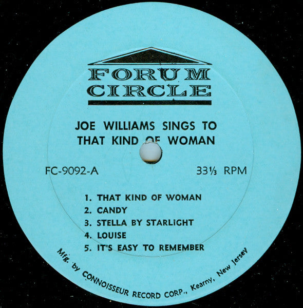Joe Williams : Joe Williams With Songs About That Kind Of  Woman (LP, RE)