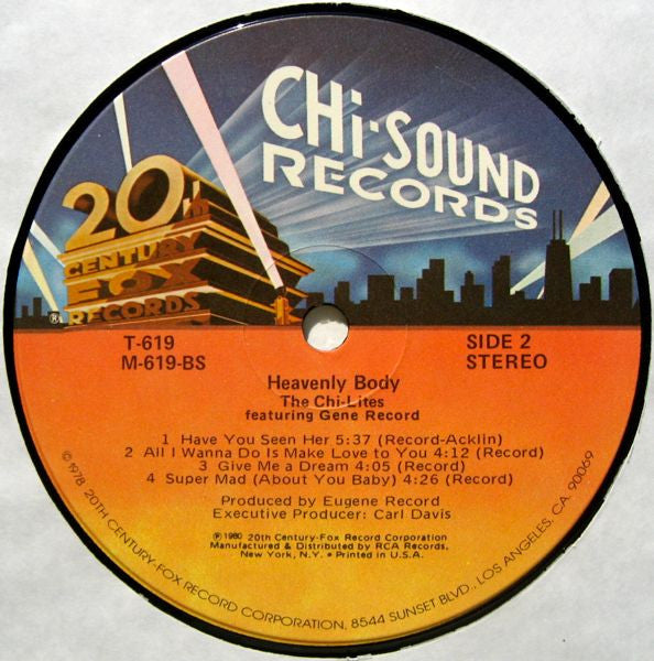 The Chi-Lites Featuring Eugene Record : Heavenly Body (LP, Album)