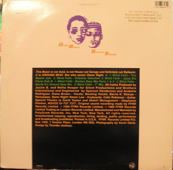 Diana Brown & Barrie K Sharpe : Blind Faith (12", Promo)