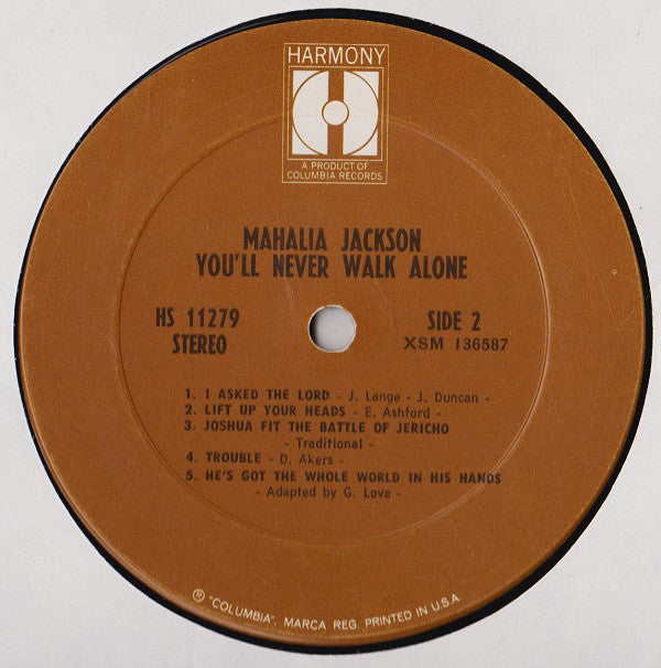 Mahalia Jackson : You'll Never Walk Alone (LP, Comp)