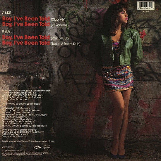 Safire : Boy, I've Been Told (12", Single)