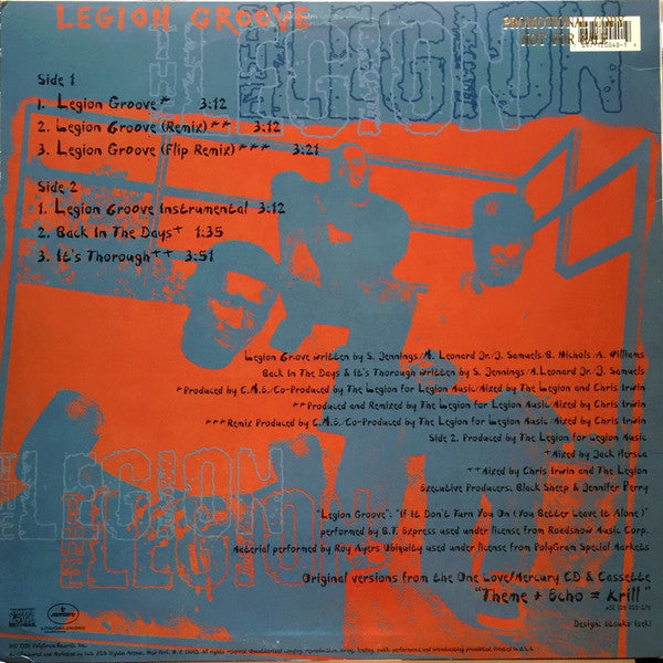The Legion : Legion Groove (12", Single, Promo)