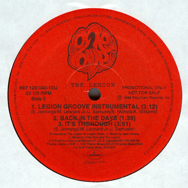 The Legion : Legion Groove (12", Single, Promo)