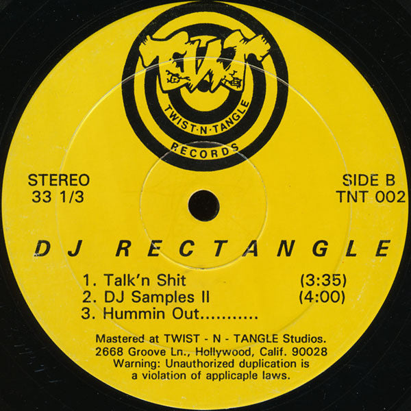 DJ Rectangle : Let The Bass Kick (12")