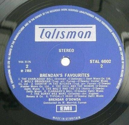 Brendan O'Dowda : Brendan's Favourites (LP, RE, RP)