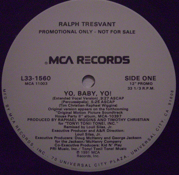 Ralph Tresvant : Yo, Baby, Yo! (12", Promo)