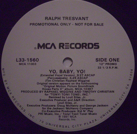 Ralph Tresvant : Yo, Baby, Yo! (12", Promo)