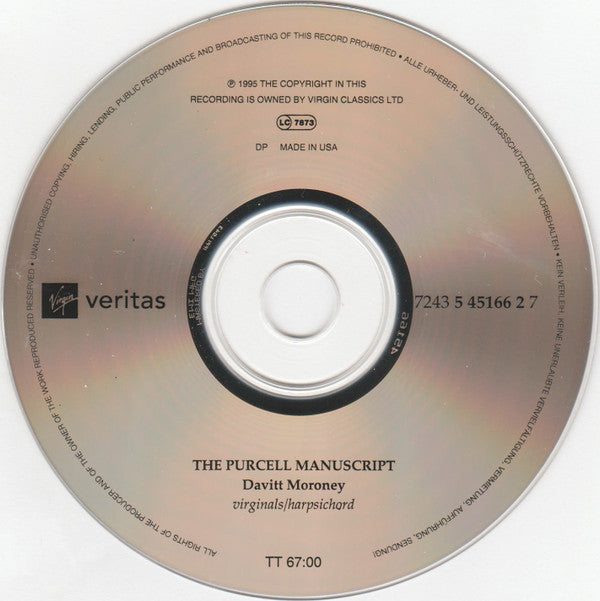 Henry Purcell, Davitt Moroney : The Purcell Manuscript  (CD, Album, Club)