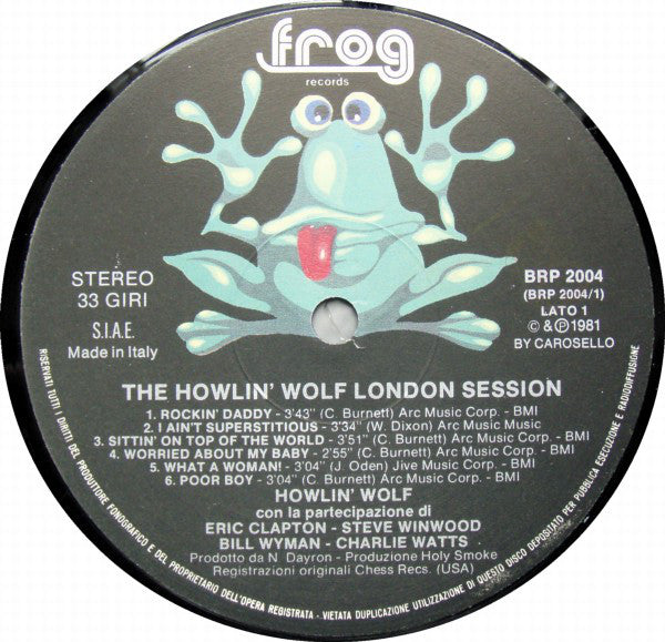 Howlin' Wolf : The London Howlin' Wolf Session (LP, Album, RE)