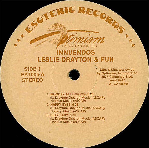 Leslie Drayton & Fun : Innuendos (LP, Album)