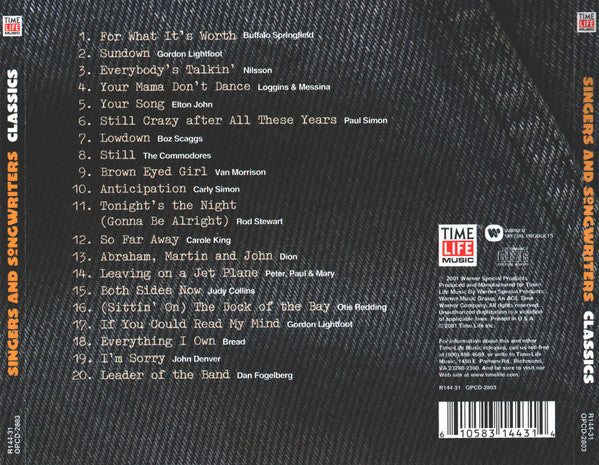 Various : Singers And Songwriters Classics (CD, Comp)