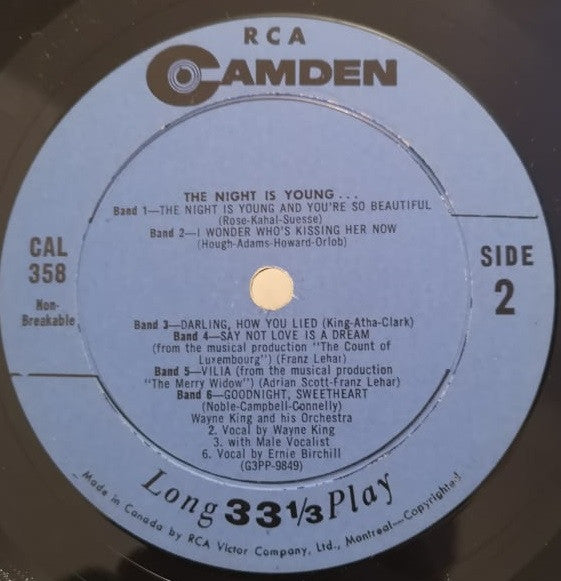 Wayne King And His Orchestra : The Night Is Young (LP, Album)
