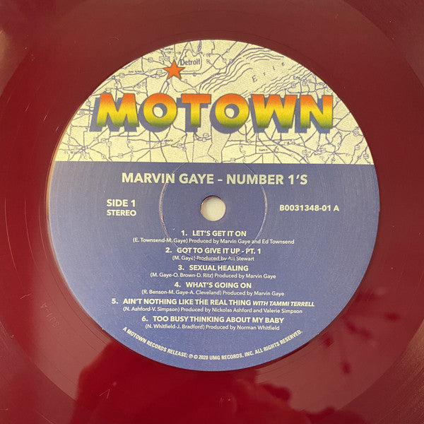 Marvin Gaye : Number 1's (LP, Album, Comp, Ltd, RE, Pur)