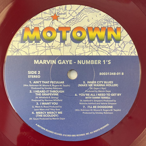 Marvin Gaye : Number 1's (LP, Album, Comp, Ltd, RE, Pur)