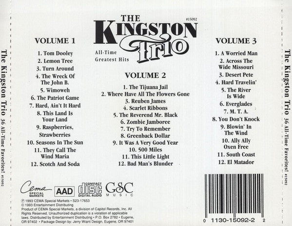 The Kingston Trio* : All-Time Greatest Hits (3xCD, Comp)