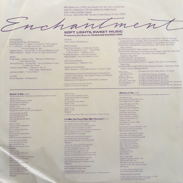 Enchantment : Soft Lights, Sweet Music (LP, Album, Ind)