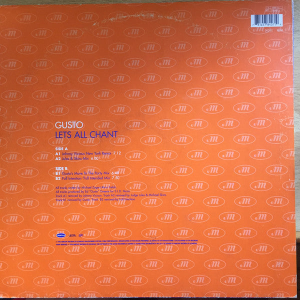 Gusto : Let's All Chant (12")