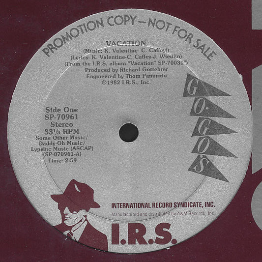 Go-Go's : Vacation / Beatnik Beach (12", Promo)