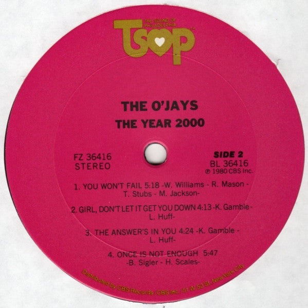 The O'Jays : The Year 2000 (LP, Album, Pit)
