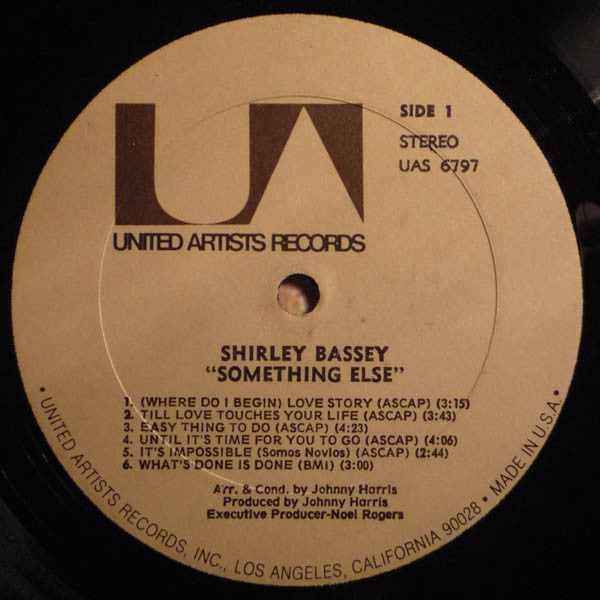 Shirley Bassey : Something Else (LP, Album)