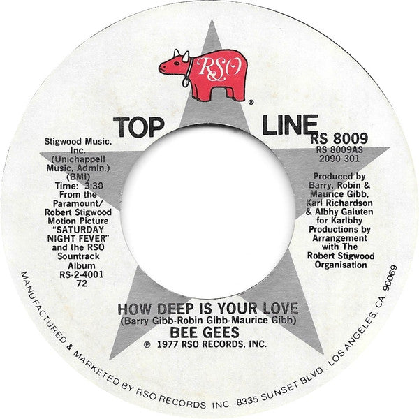 Bee Gees : How Deep Is Your Love / Stayin' Alive (7", Single)