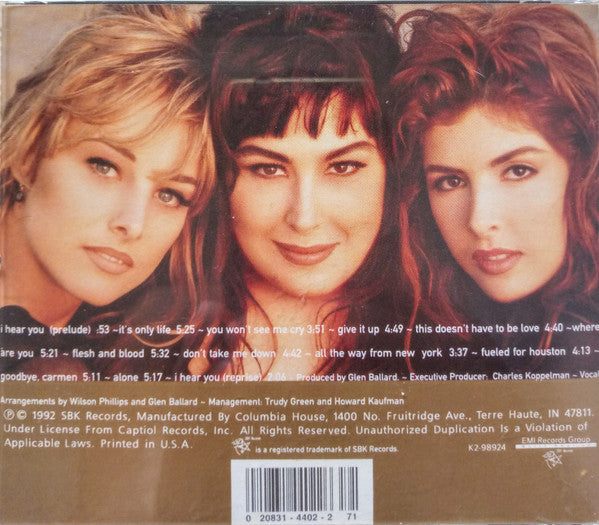 Wilson Phillips : Shadows And Light (CD, Album)