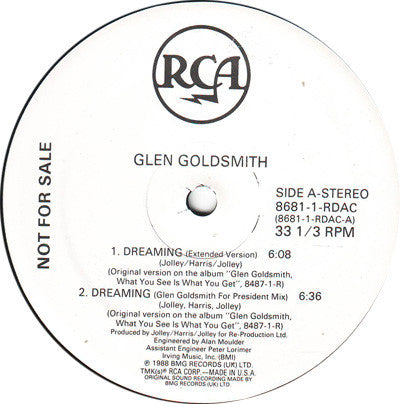 Glen Goldsmith : Dreaming (12", Promo)