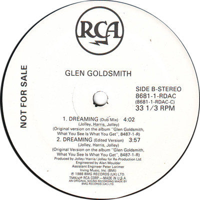 Glen Goldsmith : Dreaming (12", Promo)