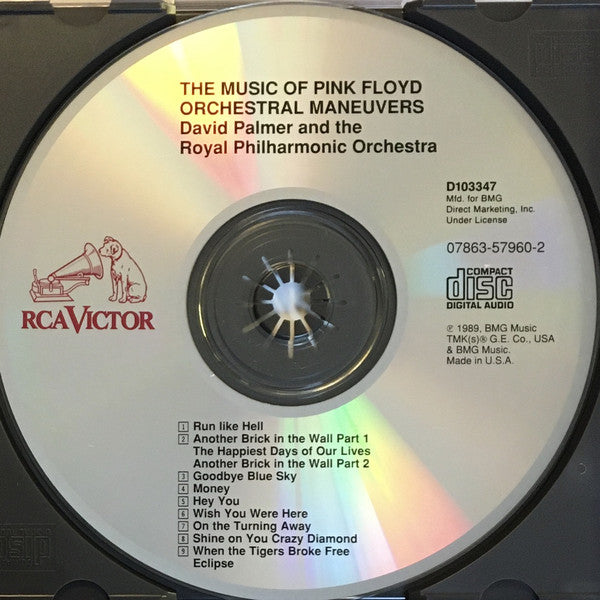 David Palmer (2) And The Royal Philharmonic Orchestra : Music Of Pink Floyd (Orchestral Maneuvers) (CD, Album, Club, RE, BMG)