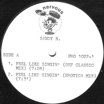 Sandy B : Feel Like Singin' (12", Promo)