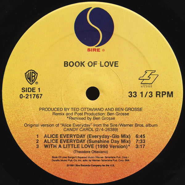Book Of Love : Alice Everyday (12", Maxi)