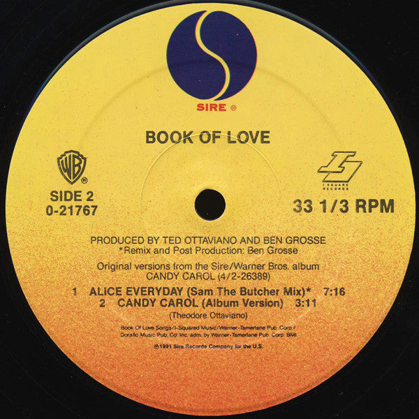 Book Of Love : Alice Everyday (12", Maxi)