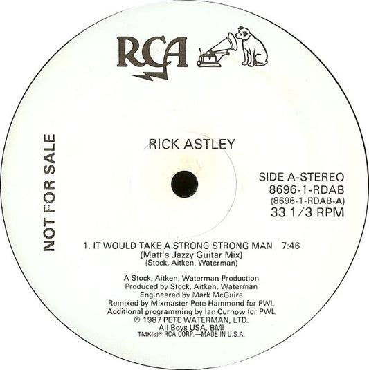 Rick Astley : It Would Take A Strong Strong Man (12", Promo)