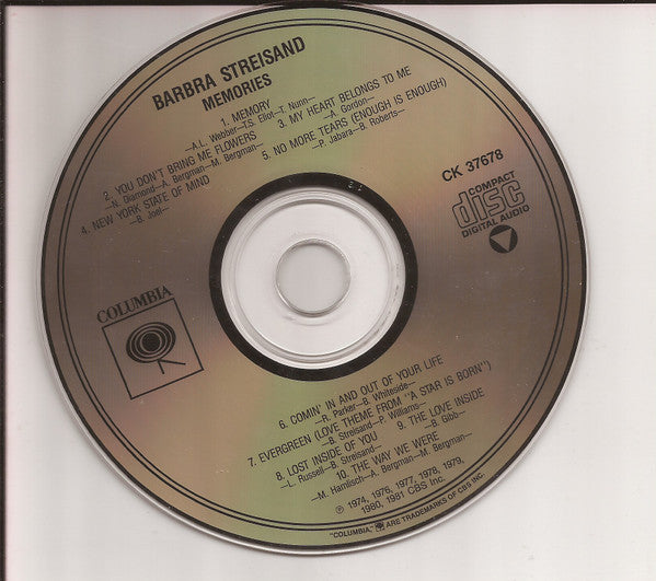 Barbra Streisand : Memories (CD, Comp)