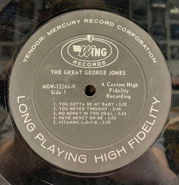 George Jones (2) : The Great George Jones (LP, Comp, Mono, Ric)