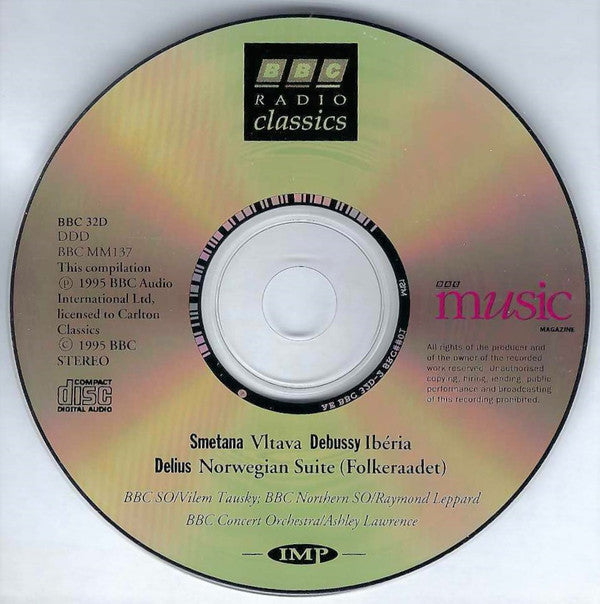 Smetana*, Debussy*, Delius* – BBC SO* / Vilem Tausky • BBC NSO* / Raymond Leppard • BBC CO* / Ashley Lawrence : Vltava / Ibéria / Norwegian Suite (CD, Comp)