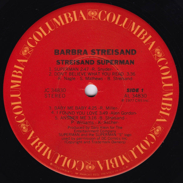 Barbra Streisand : Streisand Superman (LP, Album)
