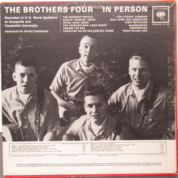 The Brothers Four : In Person (LP, Mono)