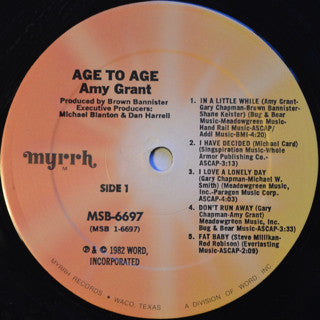 Amy Grant : Age To Age (LP, Album, Mon)